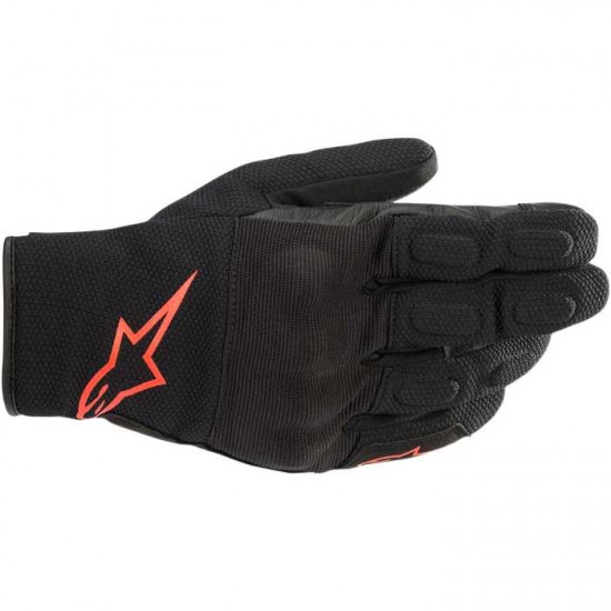 Alpinestars S Max Dual Sport Gloves Black Red Fluo Mens Motorcycle Gloves - SKU 35276201030XXL