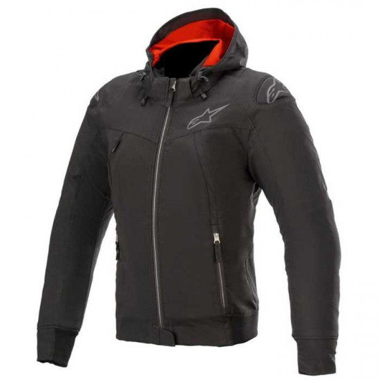 Alpinestars Sektor v2 Tech Hoodie Black Bright Red Mens Motorcycle Jackets - SKU 420052010M