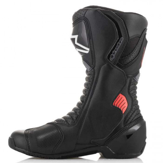 Alpinestars SMX 6 V2 Black Grey Red Fluo £249.99 Mens Motorcycle Touring Boots - SKU 2223017113040 from RaceLeathers Motorcycle Clothing