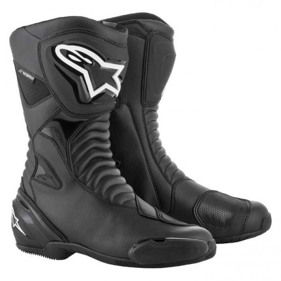 Alpinestars SMX S Waterproof Black Mens Motorcycle Touring Boots - SKU 2243517110036