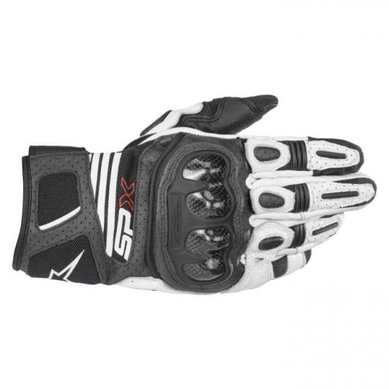Alpinestars SP X Air Carbon V2 Glove Black White Mens Motorcycle Gloves - SKU 356731912XXL
