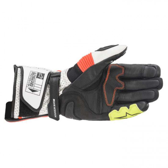 Alpinestars SP-2 V3 Gloves White Red Fluo Black Mens Motorcycle Gloves - SKU 35582212310XXL