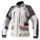 Alpinestars Stella Ladies Andes V3 Drystar Jacket Ice Grey Dark Grey Black Coral