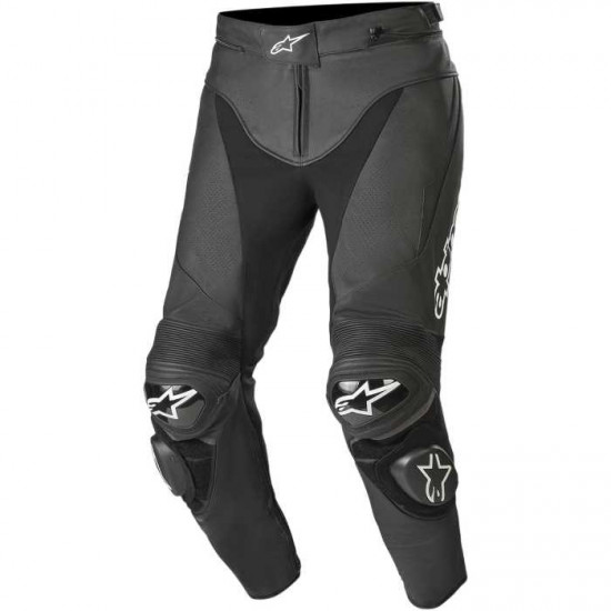 Alpinestars Track V2 Leather Pants Black Mens Motorcycle Trousers - SKU 31290191044