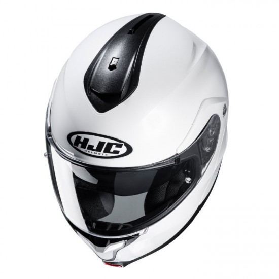 HJC C91N Pearl White £139.99 Flip Front Motorcycle Helmets - SKU C91NWXS from RaceLeathers Motorcycle Clothing