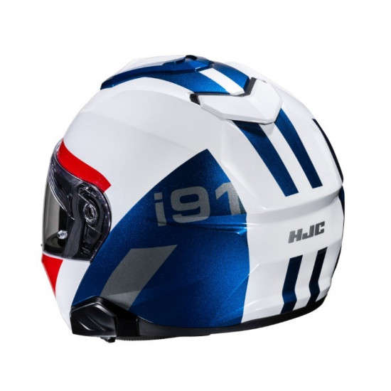 HJC I91 Bina White Blue Red £229.99 Flip Front Motorcycle Helmets - SKU I91BWXS from RaceLeathers Motorcycle Clothing