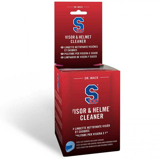 S100 Visor & Helmet Cleaning Wipes Box Of 10 £14.90 Rider Accessories - SKU DW3410 from RaceLeathers Motorcycle Clothing