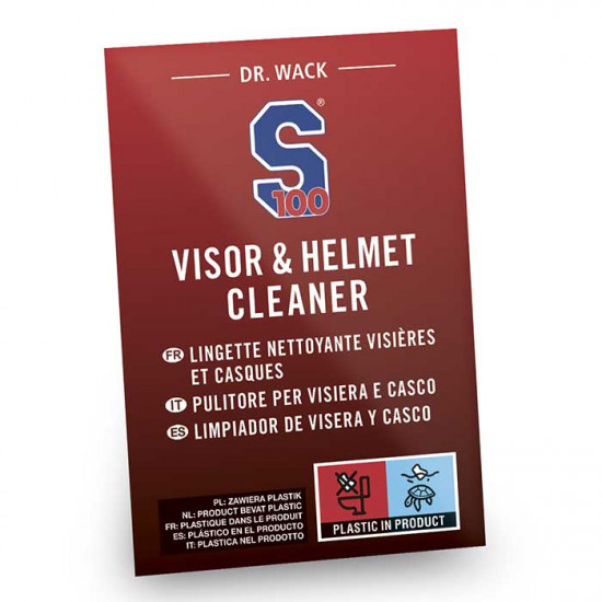 S100 Visor & Helmet Cleaning Wipes Single £1.99 Rider Accessories - SKU DW3410One from RaceLeathers Motorcycle Clothing