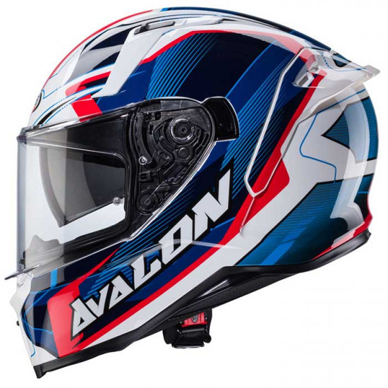 Caberg Avalon X Optic White/Blue/Red Full Face Helmets - SKU 0823808