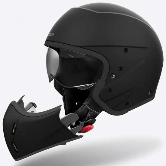 Airoh J110 Matt Black £199.99 Open Face Helmets - SKU ARH214S from RaceLeathers Motorcycle Clothing