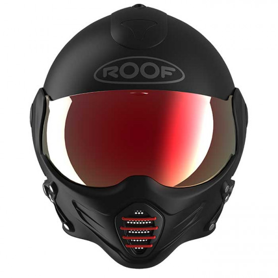 Roof RO9 Roadster Iron Matt Black Red £269.00 Open Face Helmets - SKU HRO1171954 from RaceLeathers Motorcycle Clothing