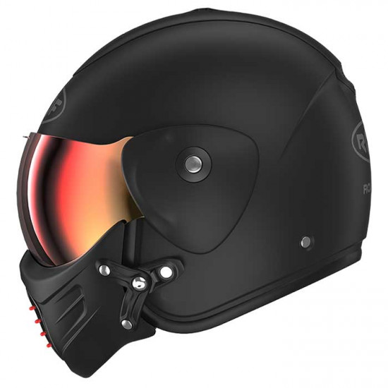 Roof RO9 Roadster Iron Matt Black Red £269.00 Open Face Helmets - SKU HRO1171954 from RaceLeathers Motorcycle Clothing