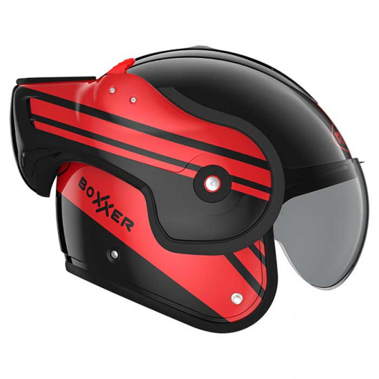 Roof RO9 Boxxer Sting Black Red £349.00 Flip Front Motorcycle Helmets - SKU HRO1273254 from RaceLeathers Motorcycle Clothing