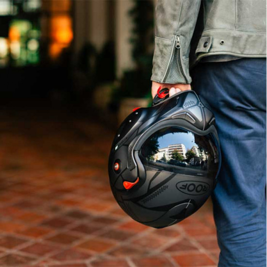 Roof RO9 Boxxer 2 Kendo Matt Black Steel £389.00 Flip Front Motorcycle Helmets - SKU HRO60202154 from RaceLeathers Motorcycle Clothing