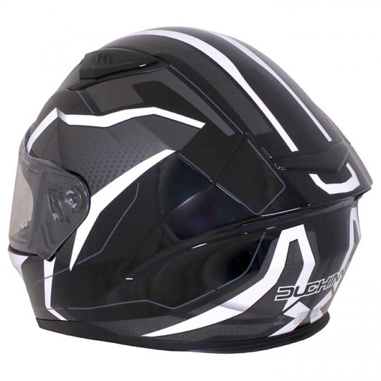 Duchinni D985 Black White £89.99 Full Face Helmets - SKU DHD98582XS from RaceLeathers Motorcycle Clothing