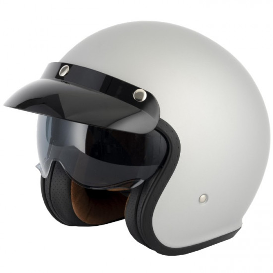 Vcan H589 Matt Silver Helmet £69.95 Open Face Helmets - SKU RLMWFEN031 from RaceLeathers Motorcycle Clothing