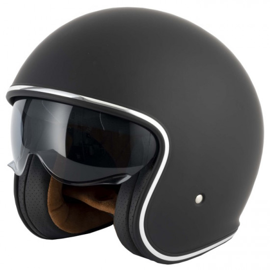 Vcan H589 Classic Matt Black Helmet £69.95 Open Face Helmets - SKU RLMWFEN036 from RaceLeathers Motorcycle Clothing