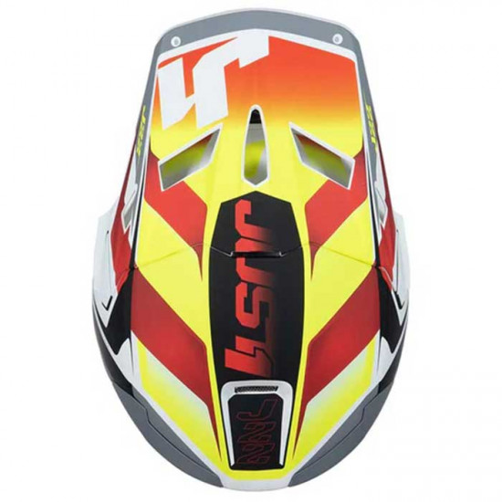 Just1 J22 Frenetik Fire Fluo Yellow Red White £349.95 Off Road Helmets - SKU JUS208S from RaceLeathers Motorcycle Clothing