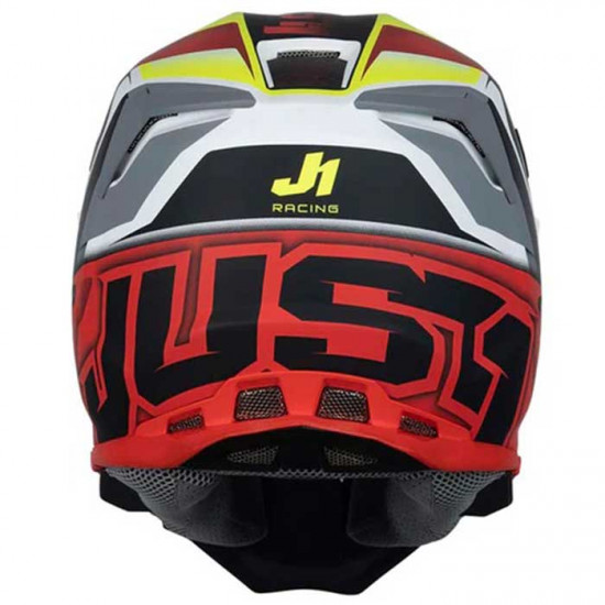 Just1 J22 Frenetik Fire Fluo Yellow Red White £349.95 Off Road Helmets - SKU JUS208S from RaceLeathers Motorcycle Clothing