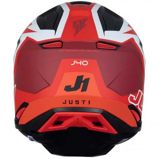 Just1 J40 Flash Red White £149.95 Off Road Helmets - SKU JUS410S from RaceLeathers Motorcycle Clothing