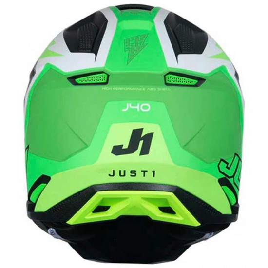 Just1 J40 Flash Fluo Green White £149.95 Off Road Helmets - SKU JUS412S from RaceLeathers Motorcycle Clothing