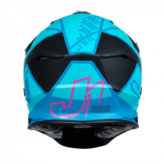 Just1 J39 Thruster Matt Blue Fushia £99.95 Off Road Helmets - SKU JUS608S from RaceLeathers Motorcycle Clothing