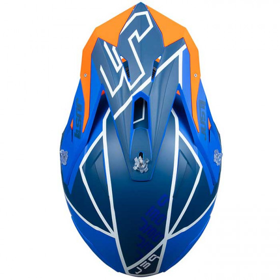 Just1 J39 Thruster Matt Blue Orange £99.95 Off Road Helmets - SKU JUS610S from RaceLeathers Motorcycle Clothing