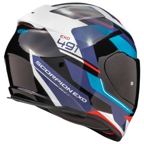 Scorpion Exo 491 Abilis Blk/Blu/Red £144.95 Full Face Helmets - SKU 750484682961XS from RaceLeathers Motorcycle Clothing