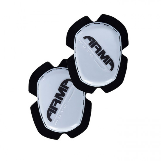 ARMR Knee Sliders White - Pair £29.99 Rider Accessories - SKU A91361 from RaceLeathers Motorcycle Clothing