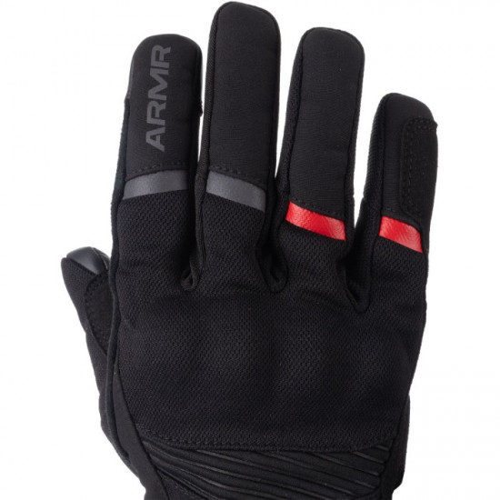 ARMR Eyoshi 3.0 WP Waterproof Mens Gloves Black Red £39.99 Mens Motorcycle Gloves - SKU ARMG2305012XL from RaceLeathers Motorcycle Clothing
