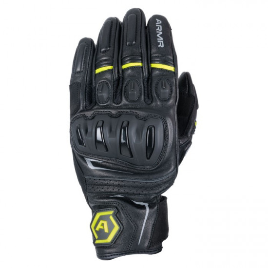 ARMR Raiden 3.0 Mens Leather Gloves Black Yellow £49.99 Mens Motorcycle Gloves - SKU ARMG2331022XL from RaceLeathers Motorcycle Clothing