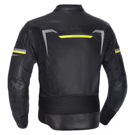 ARMR Raiden 3.0 Mens Leather Jacket Black Fluo Yellow £199.99 Mens Motorcycle Jackets - SKU ARML2301032XL from RaceLeathers Motorcycle Clothing