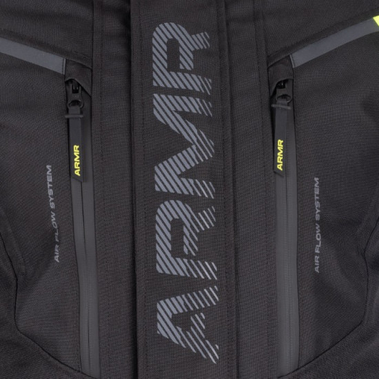 ARMR Kiso 4.0 WP Waterproof Mens Jacket Black Green Fluo Yellow £129.99 Mens Motorcycle Jackets - SKU ARMT2320032XL from RaceLeathers Motorcycle Clothing