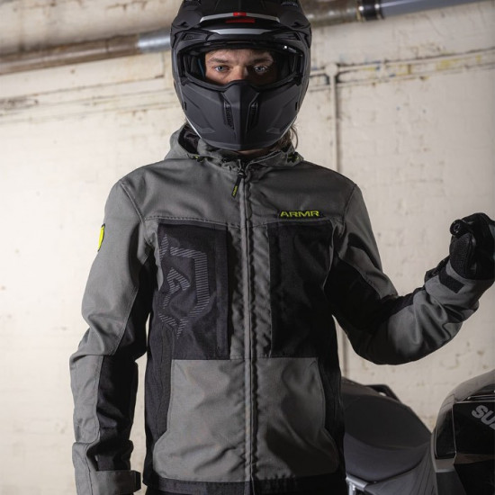 ARMR Suko 1.0 WP Waterproof Mens Jacket Green Flo Yellow £99.99 Mens Motorcycle Jackets - SKU ARMT2344022XL from RaceLeathers Motorcycle Clothing