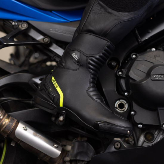 Oxford Code 1.0 Mid Length Dry2Dry Waterproof Mens Boots Black Fluo Yellow £119.99 Mens Motorcycle Touring Boots - SKU BM22330340 from RaceLeathers Motorcycle Clothing