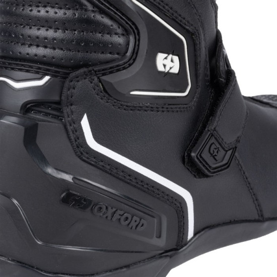 Oxford Omega Air Vented Short Mens Boots Black White £109.99 Mens Motorcycle Touring Boots - SKU BM23380140 from RaceLeathers Motorcycle Clothing