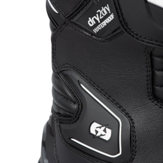 Oxford Cypher 1.0 Dry2Dry Waterproof Mens Boots Black White £139.99 Mens Motorcycle Racing Boots - SKU BM23810140 from RaceLeathers Motorcycle Clothing