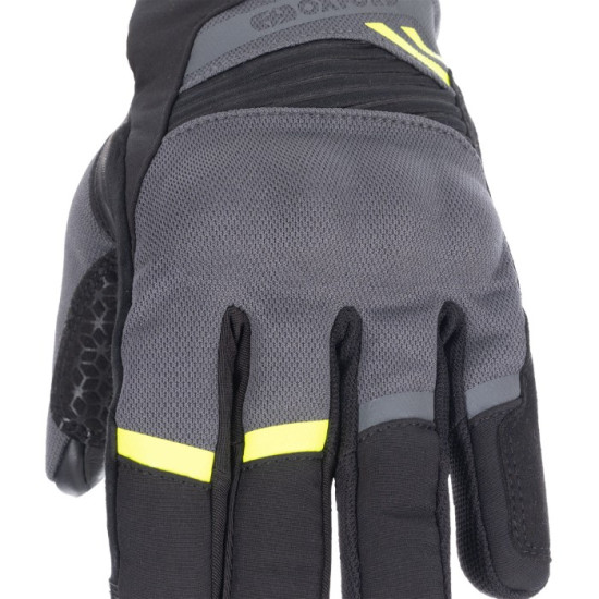 Oxford Dakar 1.0 Dry2Dry Waterproof Mens Gloves Charcoal Yellow £44.99 Mens Motorcycle Gloves - SKU GM2222022XL from RaceLeathers Motorcycle Clothing
