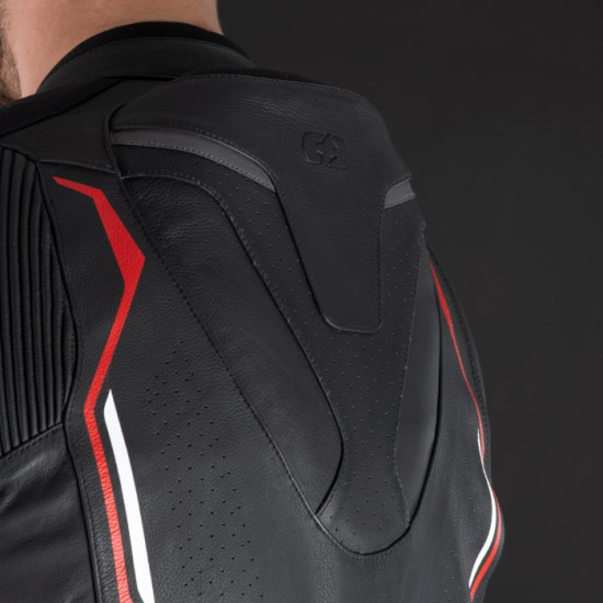 Oxford Nexus 1.0 Leather Mens Suit Black Red £499.99 Leather Suits - SKU LM2232042XL from RaceLeathers Motorcycle Clothing