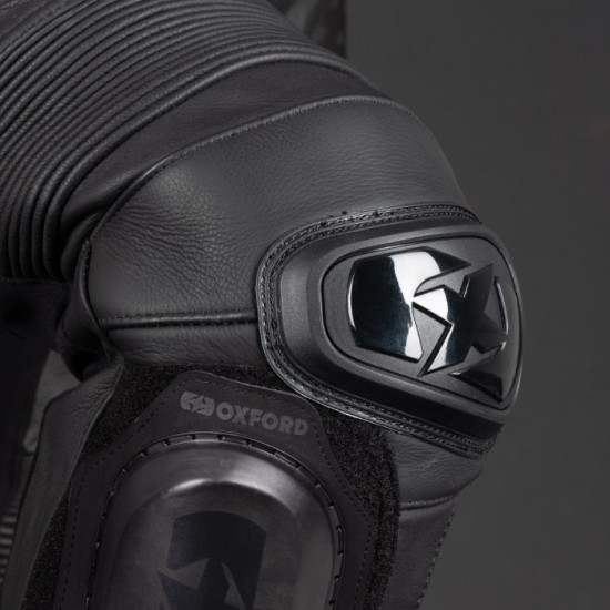 Oxford Nexus 1.0 Leather Mens Suit Stealth Black £499.99 Leather Suits - SKU LM2232052XL from RaceLeathers Motorcycle Clothing