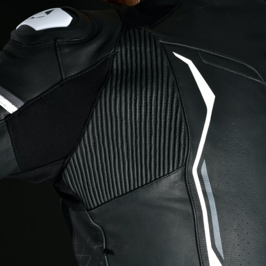 Oxford Nexus 1.0 Leather Mens Jacket Black White £299.99 Mens Motorcycle Jackets - SKU LM2281022XL from RaceLeathers Motorcycle Clothing