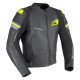 Oxford Cypher 1.0 Leather Mens Jacket Black Fluo Yellow