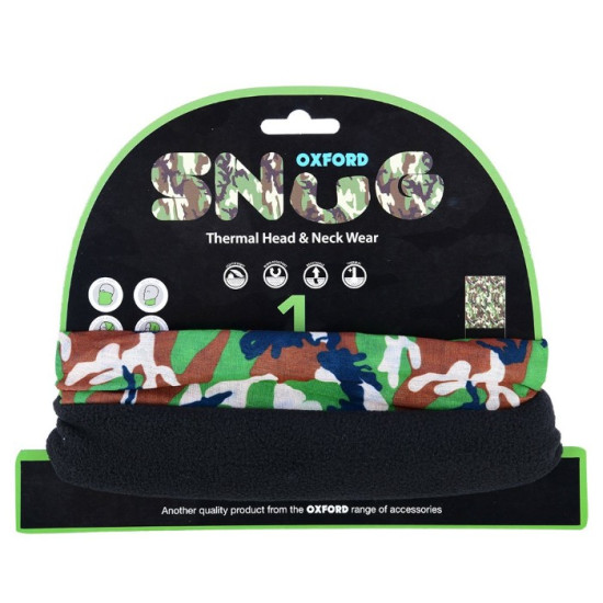 Oxford Snug Green Camo £14.99 Rider Accessories - SKU NW413 from RaceLeathers Motorcycle Clothing