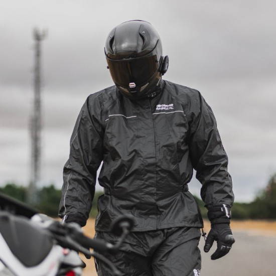 Oxford Rainseal Over Jacket Black £39.99 Waterproofs - SKU RM2120012XL from RaceLeathers Motorcycle Clothing