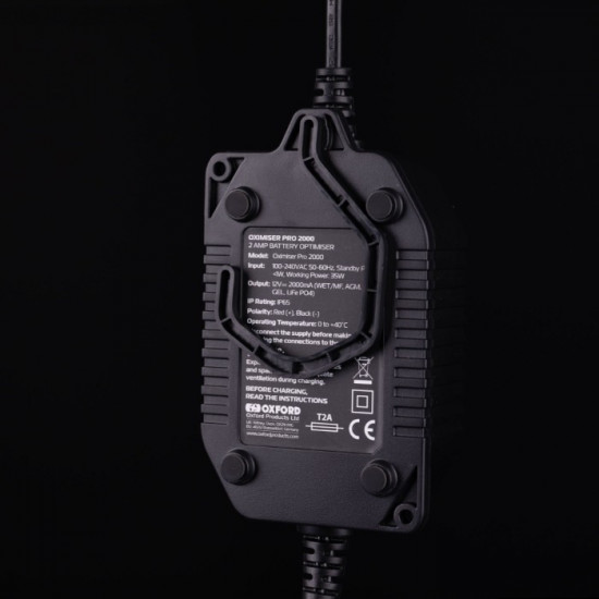 Oxford Oxmiser Pro 2000 Motorcycle Battery Charger AGM LiFePO4 Lithium EU Plug £99.99 Battery Chargers - SKU EL203EU from RaceLeathers Motorcycle Clothing