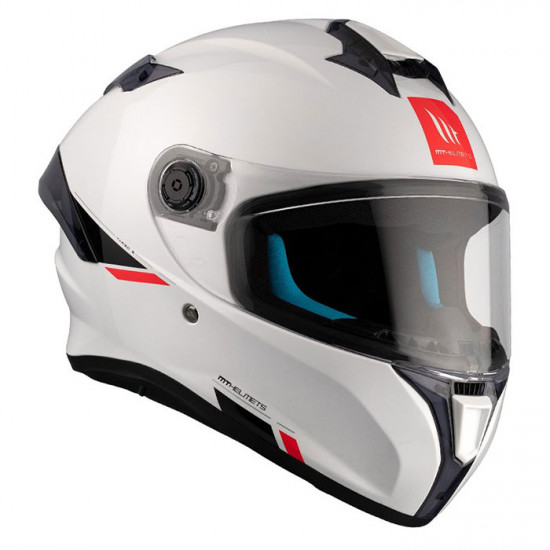 MT Targo S Solid (ECE-22.06) Gloss Pearl White £79.99 Full Face Helmets - SKU M13430000003 from RaceLeathers Motorcycle Clothing