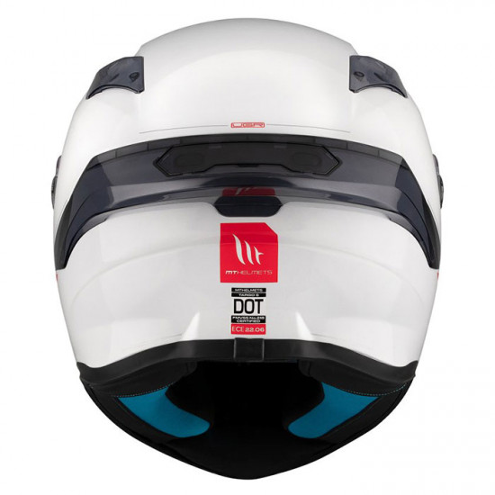 MT Targo S Solid (ECE-22.06) Gloss Pearl White £79.99 Full Face Helmets - SKU M13430000003 from RaceLeathers Motorcycle Clothing