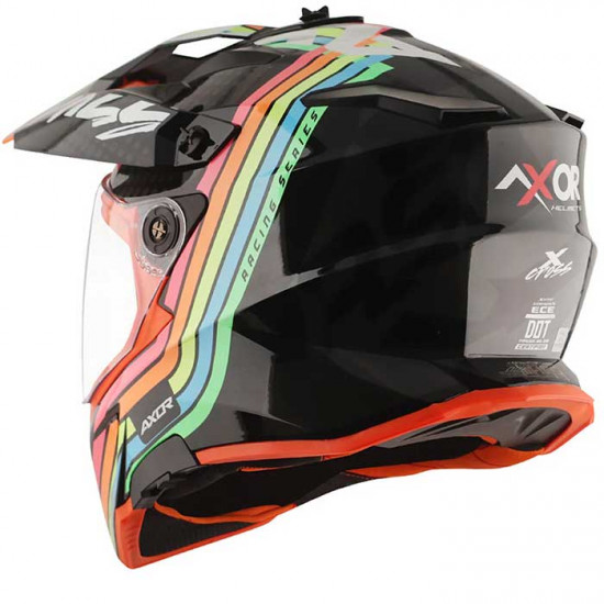 Axor X-Cross Black Grey £139.99 Full Face Helmets - SKU AXR018S from RaceLeathers Motorcycle Clothing