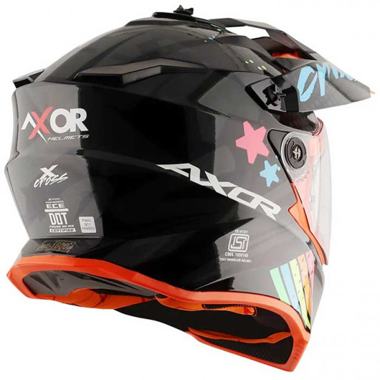 Axor X-Cross Black Grey £139.99 Full Face Helmets - SKU AXR018S from RaceLeathers Motorcycle Clothing