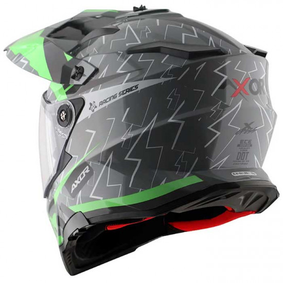 Axor X-Cross Flash Cool Grey Green £139.99 Full Face Helmets - SKU AXR020S from RaceLeathers Motorcycle Clothing